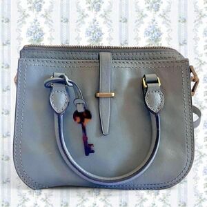 Blue and Gold Leather Fossil Crossbody Bag